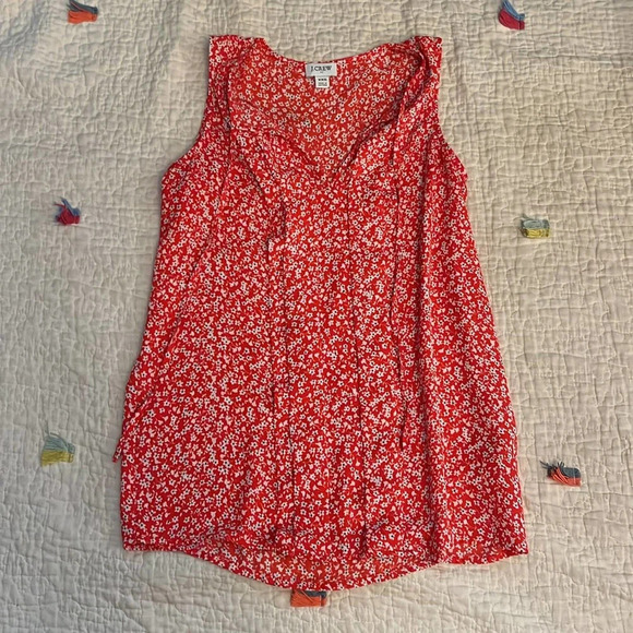 J Crew Red Floral Formal Tank xxs - Picture 1 of 6